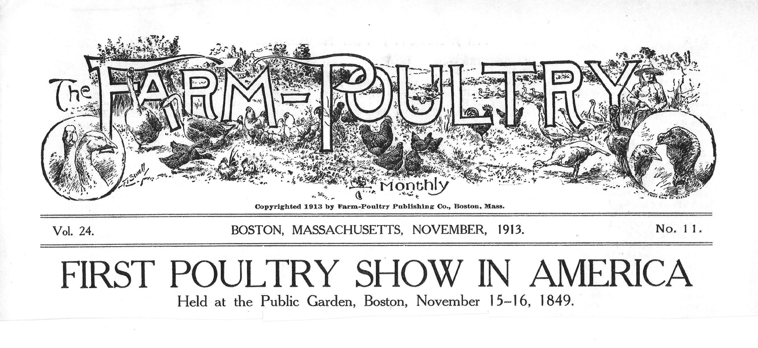 first poultry show in America