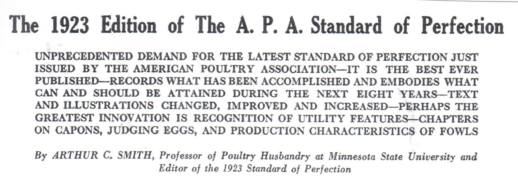 1923 standard